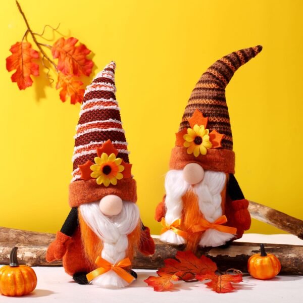 2022 Cross-border New Harvest Festival Maple Leaf Faceless Doll Gnome Thanksgiving Autumn Christmas Goblin Doll Ornament