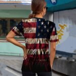 Amazon cross-border foreign trade Europe and the United States new full-body printed short-sleeved Independence Day flag full-body printed T-shirt spot wholesale - Image 3