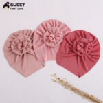 Cross-border direct supply of European and American hats 2022 new diy handmade rose children's Indian hat ice silk baby headband - Image 2
