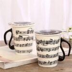Creative ceramic music cup note mark water cup couple keyboard to cup with lid coffee cup - Image 7