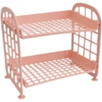 Japanese desktop double storage rack student dormitory cosmetic rack office table multi-layer finishing shelf - Image 5