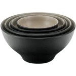 Retro Noodle Shop Imitation Porcelain Two-color Plastic Frosted Bamboo Hat Bowl - Image 5