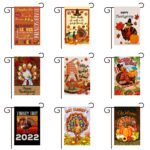 Amazon Cross-border Thanksgiving Garden Flag Turkey Pattern Flag European and American Festival Outdoor Garden Decoration Wholesale