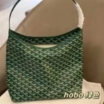 Classic Goya women's bag, Goyard dogtooth hobo bag, large shopping bag, tote bag, leather shoulder bag - Image 3
