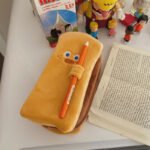 Internet celebrity personality funny pencil bag creative toast bread large capacity pencil bag primary school student stationery box