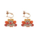 Creative sweet Thanksgiving jewelry handmade soft pottery simulation pumpkin turkey maple chrysanthemum a variety of autumn earrings - Image 2