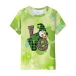 Independent station Amazon women's clothing St. Patrick's Day T-shirt large size women's clothing full body printing European and American printing short-sleeved TOP - Image 4