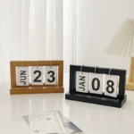 2022 desk calendar ins wind creative wooden page turning calendar 2023 log color wooden perpetual calendar desktop ornaments - Image 2