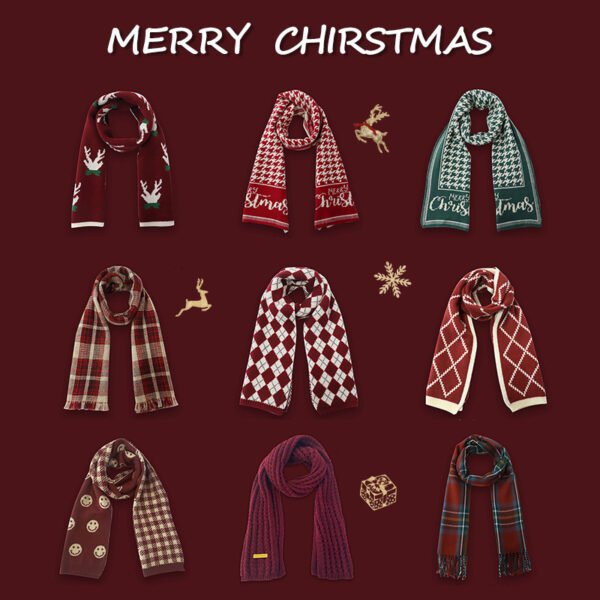 New Year's red Christmas gift new imitation cashmere scarf female winter shawl thickening tide all-match scarf wholesale ins