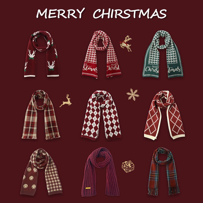 O1CN0115dwnZ1z22XfrLoXk_2254186655-0-cib.jpg New Year's red Christmas gift new imitation cashmere scarf female winter shawl thickening tide all-match scarf wholesale ins - Image 1