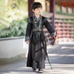 Boys' Hanfu black Royal Guards long style - Image 3