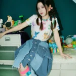 Printed small animal round neck short sleeve T-shirt - Image 3