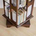 Jiayi Bookshelf Solid Wood Revolving Bookshelf Floor Combination Bookcase Home Storage Storage Rack - Image 4