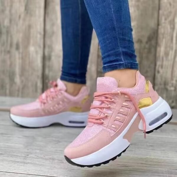 2022 spring and autumn new European and American foreign trade large size casual shoes women's fly woven wedge front lace mesh breathable women's shoes