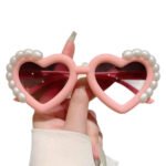 New sunglasses for kids cute boys and girls sunglasses show kindergarten peach heart sunglasses photo decoration - Image 5