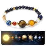 Wish Explosive Solar System Eight Planets Bracelet Guardian Star Natural Volcanic Stone Woven Bracelet Foreign Trade Source
