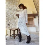 Hollow knit dress - Image 2