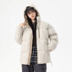 Cross-border Amazon Winter 2024 New Reversible Fleece Thickened Couple Padded Jacket Winter Men's Workwear - Image 3