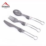 Pure titanium foldable tableware combination