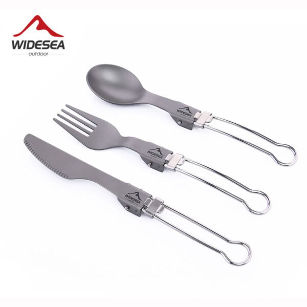 Pure titanium foldable tableware combination