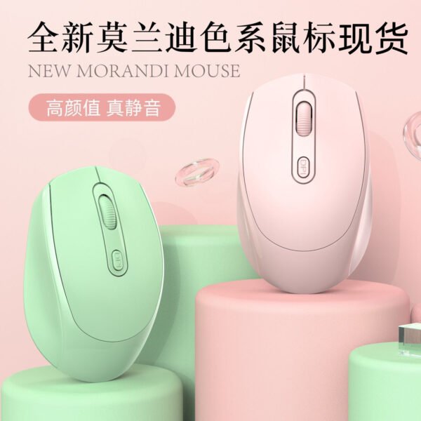 Manufacturer Wholesale Cross-border Wireless Mouse Rechargeable Silent Mouse Bluetooth Dual Mode Gaming Mouse Macaron Multicolor