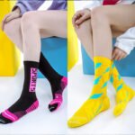 Sportshouse sports home women's mid-tube moisture-wicking, sweat-wicking, deodorant running leisure sports fashion socks - Image 2