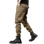 American trend leggings slacks, men's autumn retro spliced Harlan cargo pants, spring and autumn slim and versatile pants - Image 5