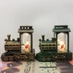 New Christmas train with liquid with Christmas interior electronic luminous creative ornaments Christmas decorations - Image 2