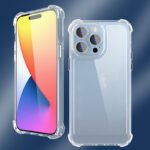 The new version is suitable for iPhone14promax transparent anti-fall second-generation material shell Apple 14 electroplating button mobile phone shell - Image 3