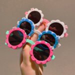 New shade children sun flower glasses glasses frame cute men and women children baby sunglasses manufacturer wholesale - Image 2