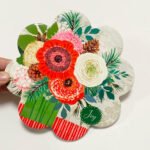 Foreign trade plum-shaped ceramic pot mat oil painting flower style Japanese and Korean thermal transfer heat insulation mat home decoration daily use - Image 2