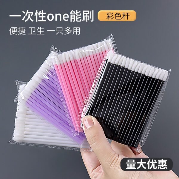 Disposable Hollow Bar Lip Brush Clear Lipstick Lip Gloss Stick Makeup Tool Portable Cleaning Brush