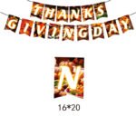 New Turkey Day Thanksgiving Themed Party Decoration Cutlery Set Pull Flag Banner Paper Plate Tissue Cupcakes - Image 3