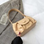 Pure color bag women 2022 new trendy Korean version simple shoulder Messenger bag spring and summer new small fresh saddle bag - Image 9