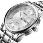 Genuine brand waterproof men's quartz watch simple and versatile high-end sense stainless steel calendar handsome watch manufacturer direct hair - Image 3