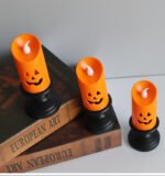 Halloween decoration candlestick pumpkin lamp new wind lamp LED electronic candle lamp creative decoration small night lamp oil lamp - Image 3