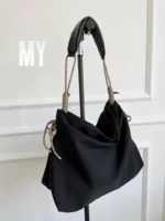 MY casual Oxford cloth large bag trendy knot tote bag female Japanese commuter bag large capacity shoulder bag trendy