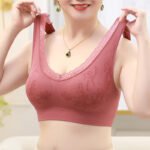 Mother's underwear no steel ring bra women's thin vest style bra middle-aged and elderly sports underwear plus size bra - Image 7