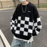 CHECKBOARD CHECKBOX LS ROUND NECK PULLOVER KNIT - Image 4