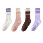 Summer indoor fitness with shark pants cotton stockings summer yoga socks women's non-slip mid-level Pilates sports socks - Image 5