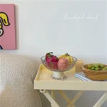 Cream style household storage tray