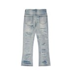 Washed and worn-out holes and micro-speaked jeans - Image 2