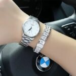 Genuine copper silver plated simple Korean version Xishan snow white star brand wide version men's bracelet e-commerce live broadcast factory wholesale - Image 2