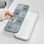 Water cup drain tray home living room double-layer tray rectangular coffee table tea tray fruit tray plastic cup tray - Image 3