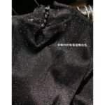 Meiyang starry base shirt Beautiful fairy spirit ~ slim shirred bright silk mesh light long-sleeved top - Image 3
