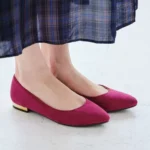 Special! Japanese pointed toe shallow mouth flat bottom commuter shoes OL temperament elegant Korean lady shoes single shoes female rose red