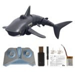 Cross-border remote control simulation modeling shark speedboat launching toy swimming boy will move fish boy educational toy