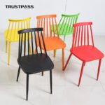 Nordic Leisure Plastic Chair Fashion Simple Home Restaurant Backrest Dining Chair Windsor Chair Hotel Chair Negotiation Chair - Image 4