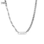 IMI asymmetrical necklace for men and women with the same style ins hip-hop simple indifferent collarbone chain splicing niche accessories YL423