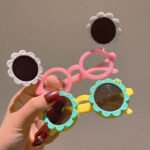 New shade children sun flower glasses glasses frame cute men and women children baby sunglasses manufacturer wholesale - Image 4